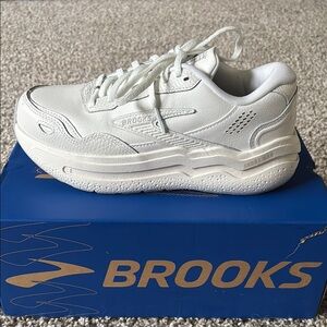 Brooks All-White Athletic Sneakers